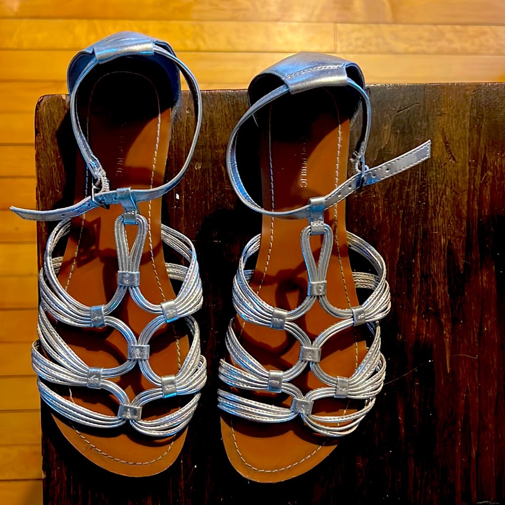 Silver Banana Republic Sandals